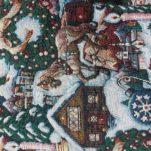 1990's Vintage Christmas Tapestry Vest Medium Large - Picture 16 of 17